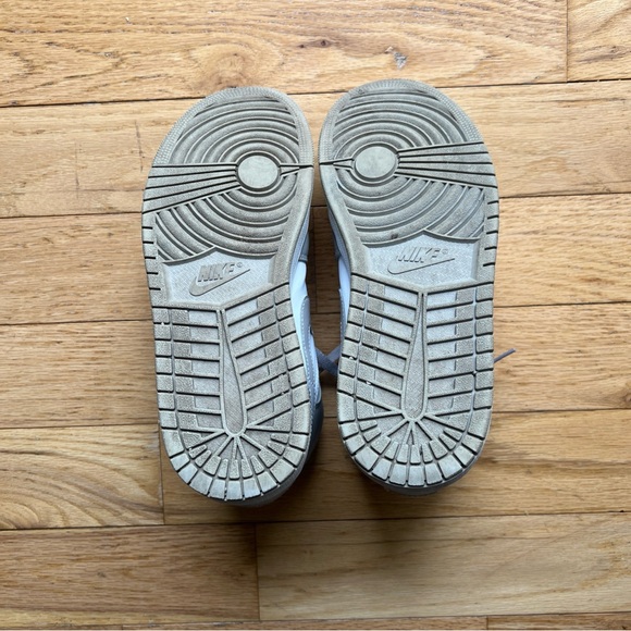 Nike Jordan 1 Mid White and Beige Sneakers - Picture 3 of 6